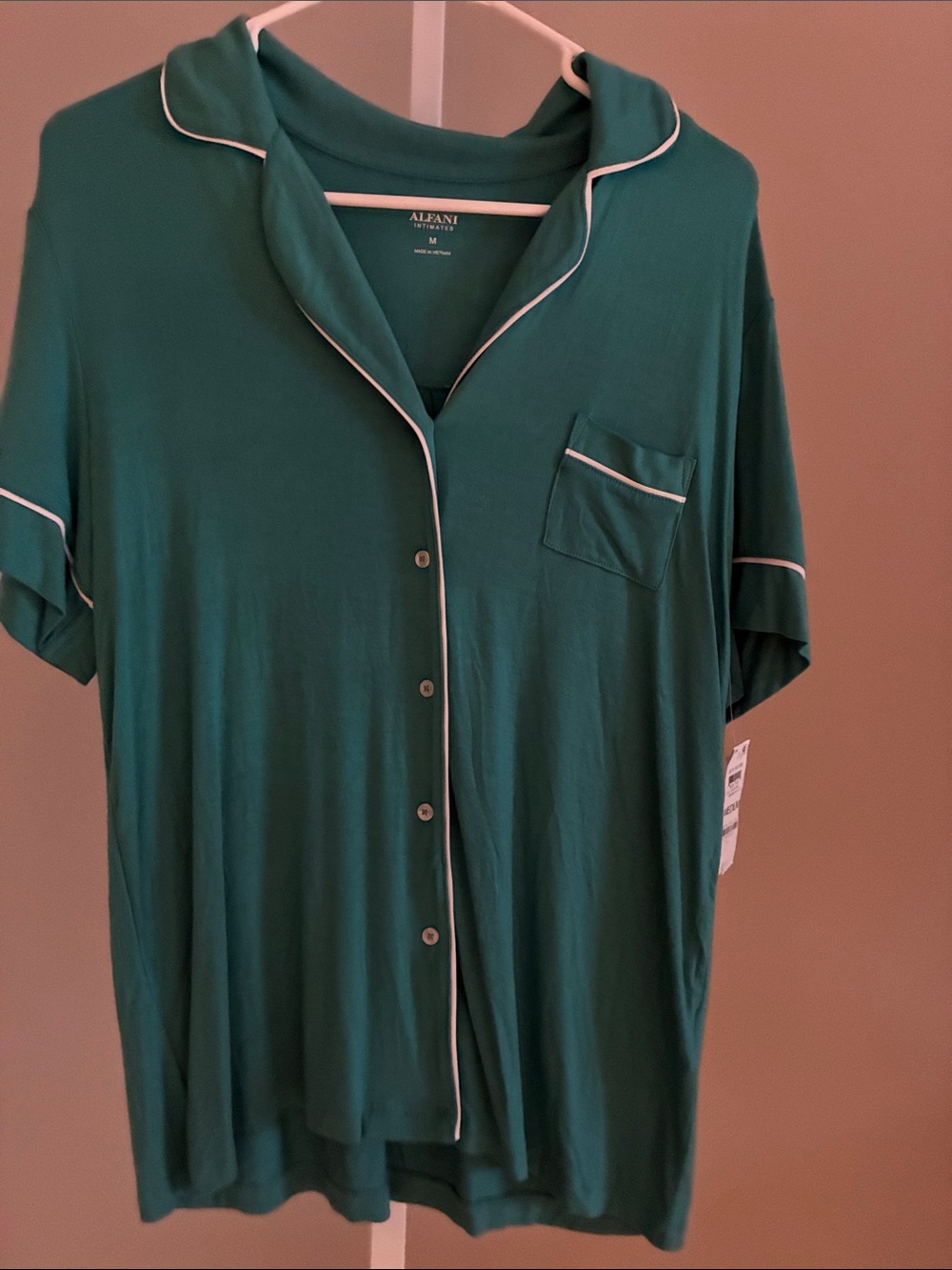 Alfani Womens Button Down Sleep Shirt